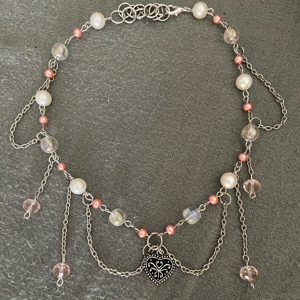 Pretty pink layered necklace